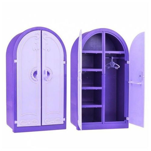 Шкаф для кукольной одежды Огонек Конфетти С-1357 фиолетовый фото 2
