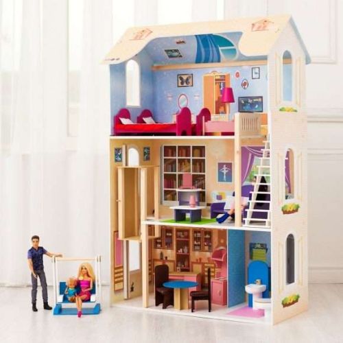 Кукольный домик Paremo Грация, для кукол до 30 см (16 предметов мебели, лестница, лифт, качели) фото 2
