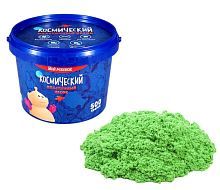 Кинетический песок Космический песок базовый, зеленый, 0.5 кг, пластиковый контейнер