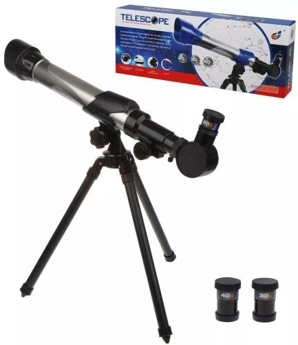 Телескоп Наша игрушка C2131 черный/серый