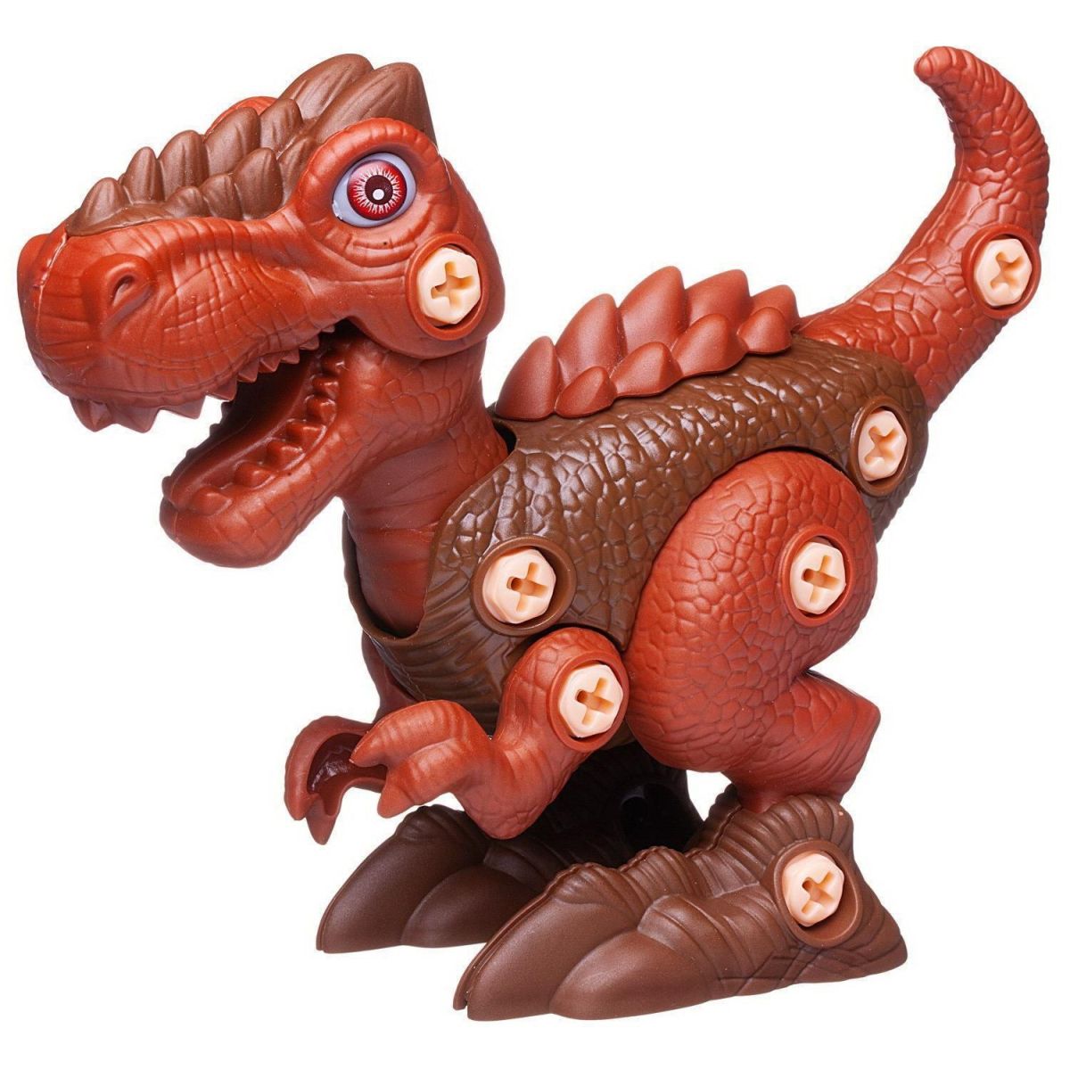 Конструктор Junfa Динозаврик с отверткой (коричневый)