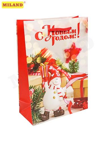Пакет подарочный Dream cards Счастливого праздника!14х20х6,5 см