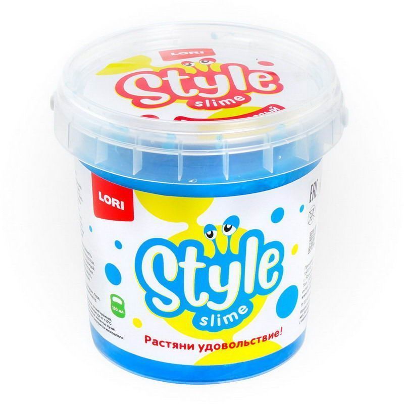 Слайм LORI Style Slime перламутровый "Голубой с ароматом тутти-фрутти", 150мл