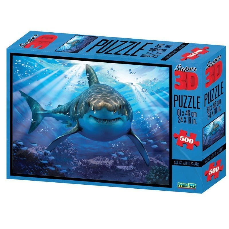 Пазл Prime 3D Большая белая акула 500 элементов