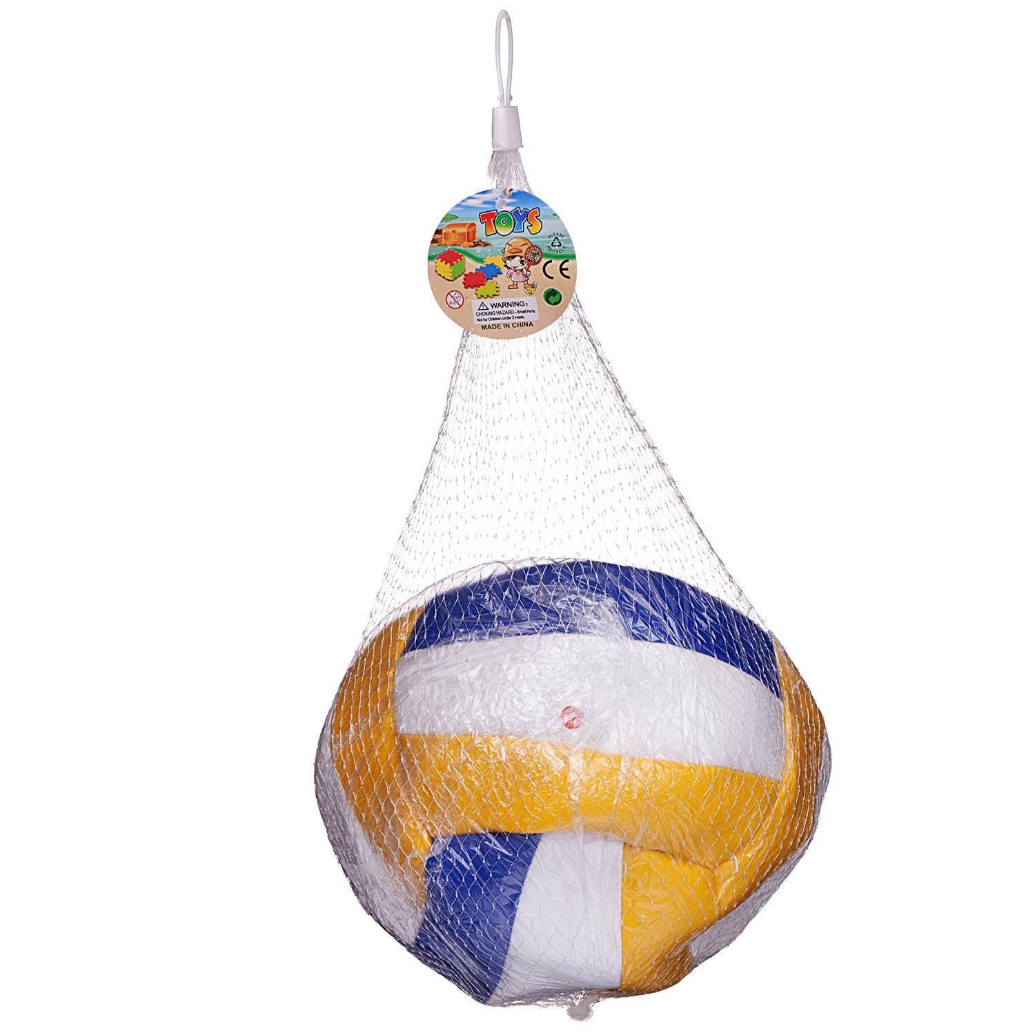 Мяч Junfa волейбольный PVC 23 см бело-желто-синий