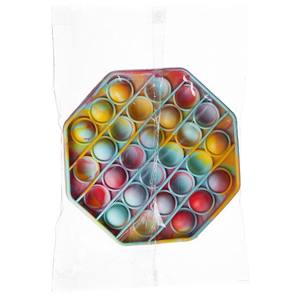 Игрушка-антистресс Junfa Бесконечные мраморные шарики-пупырки в форме восьмиугольника