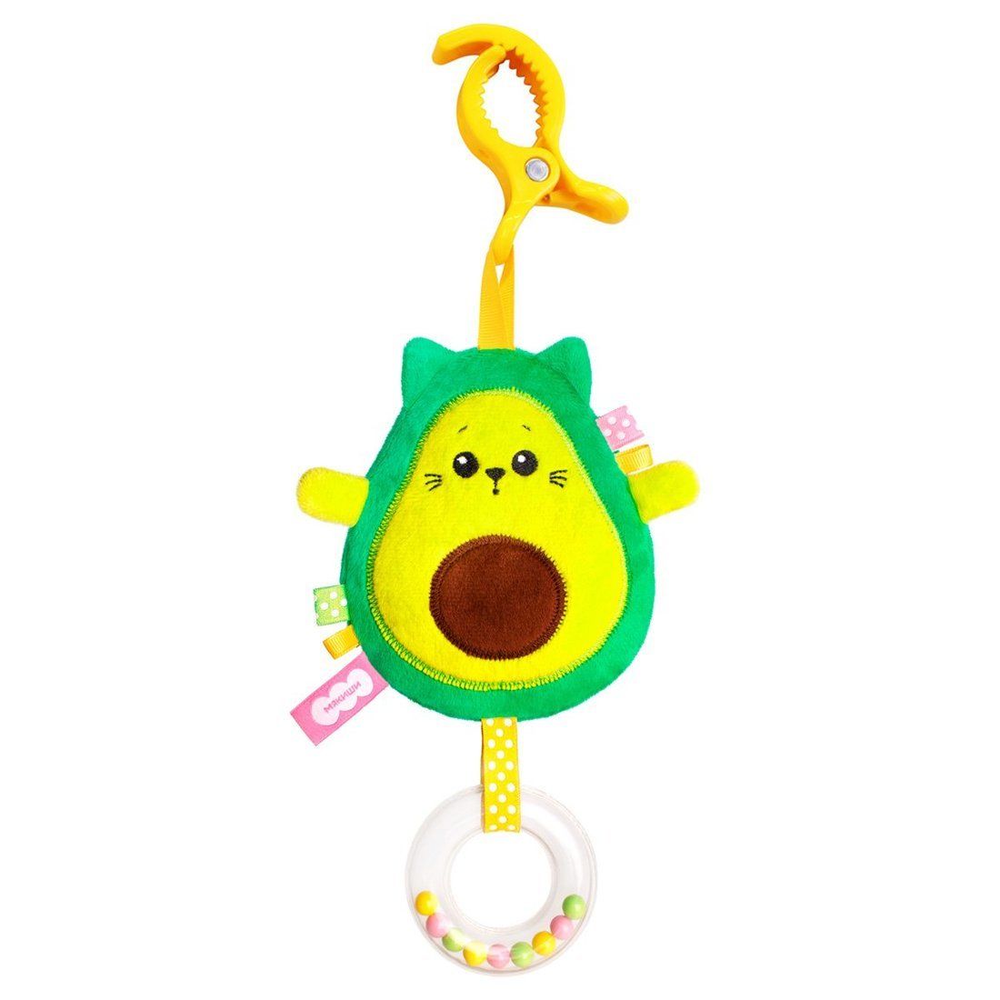 Подвесная игрушка Мякиши Авокадо (651) зеленый/желтый