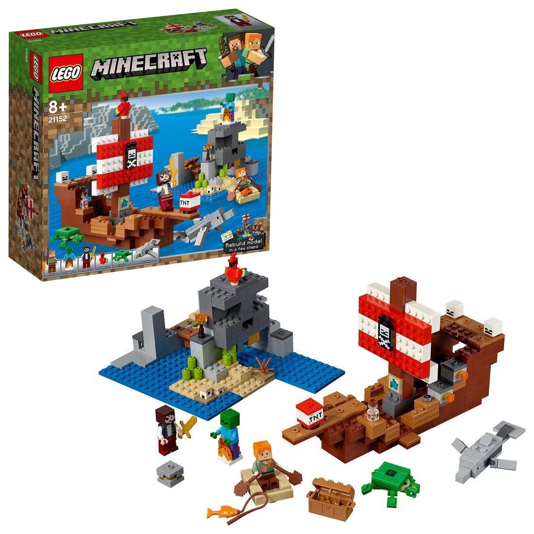 Констр-р LEGO Minecraft Приключения на пиратском корабле