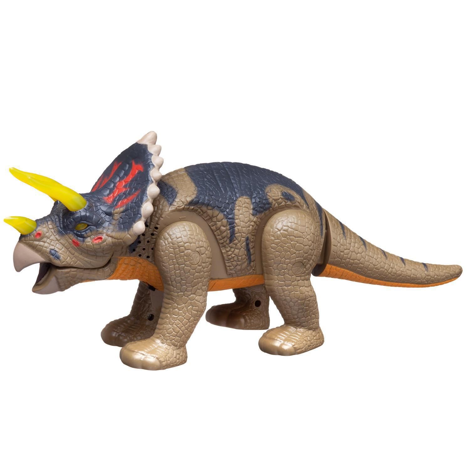 Динозавр Junfa Трицератопс, световые и звуковые эффекты, зеленый