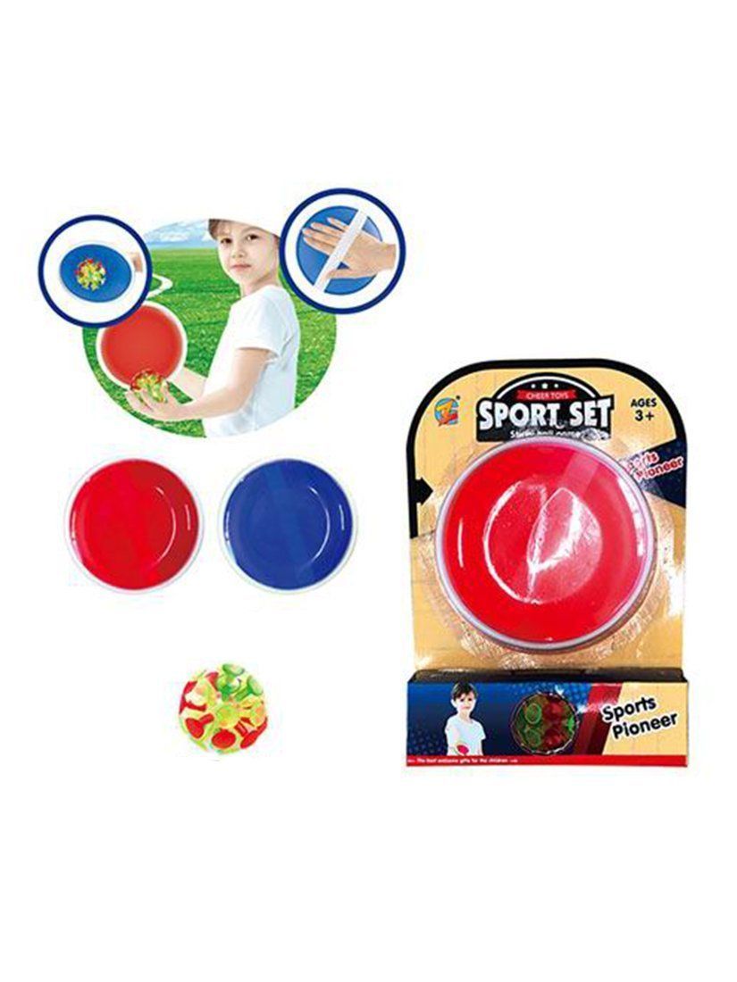 Подвижная игра поймай мячик: ловушка с липучкой  2шт., шарики 1 шт., в ассорт.