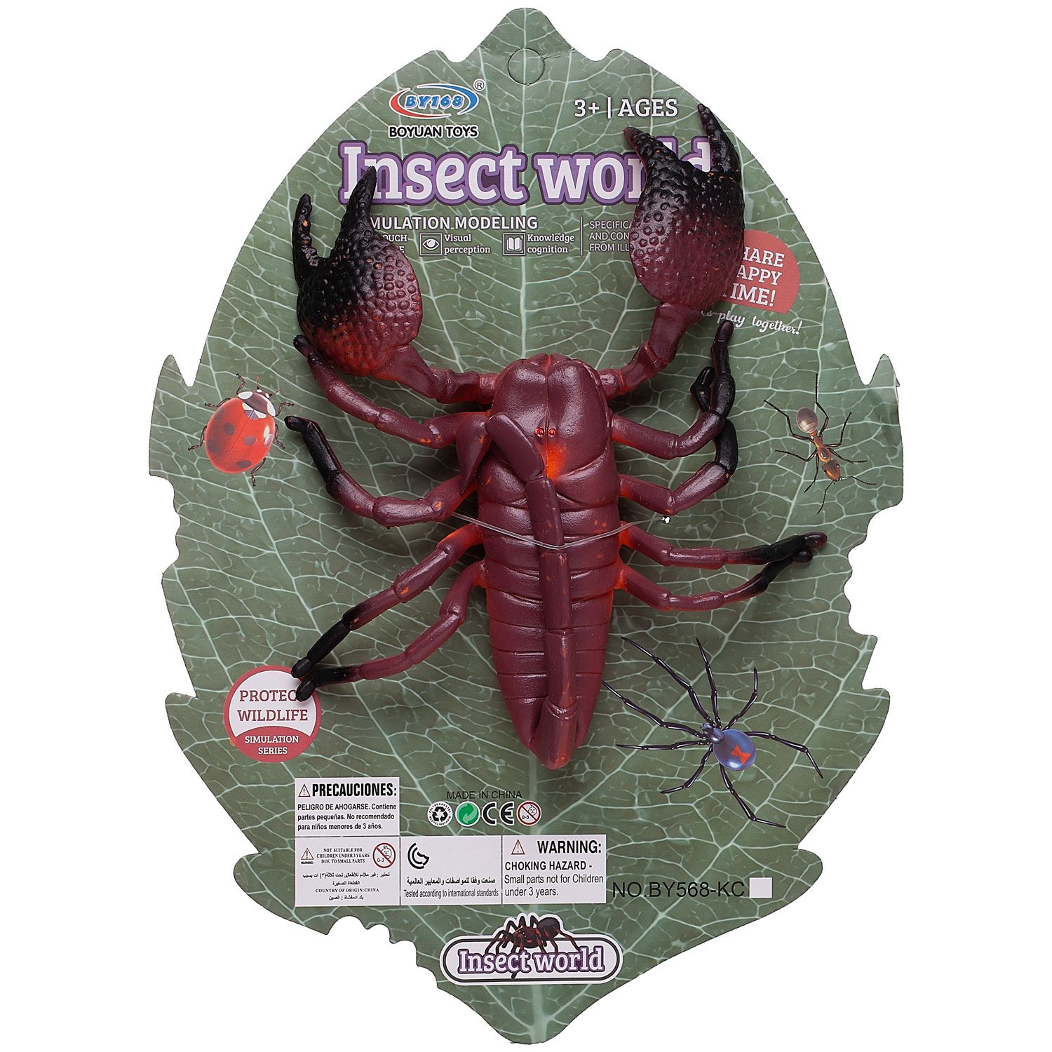 Фигурка Junfa насекомого "Жук-лжескорпион", на блистере