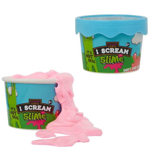 Слайм Junfa Жвачка для рук "I-Scream Slime" Мороженное, цвет розовый