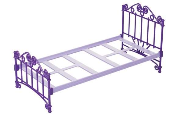 Кроватка фиолетовая без п/п