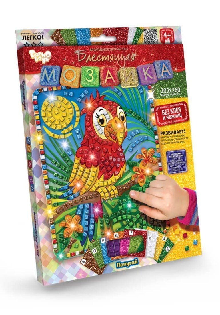 Danko Toys Блестящая мозаика Попугай (БМ-02-06)