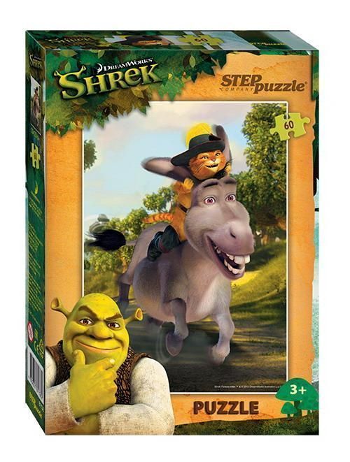Пазл STEP puzzle Кот в сапогах DreamWorks, Мульти 60 элементов
