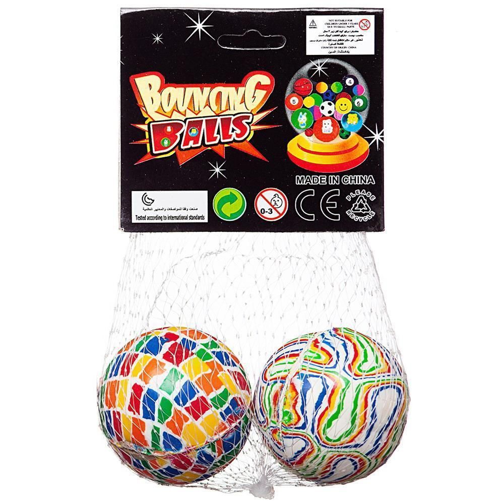 Мячик Junfa-попрыгунчик 4см "Разноцветный", набор 2шт, цвета в ассортименте