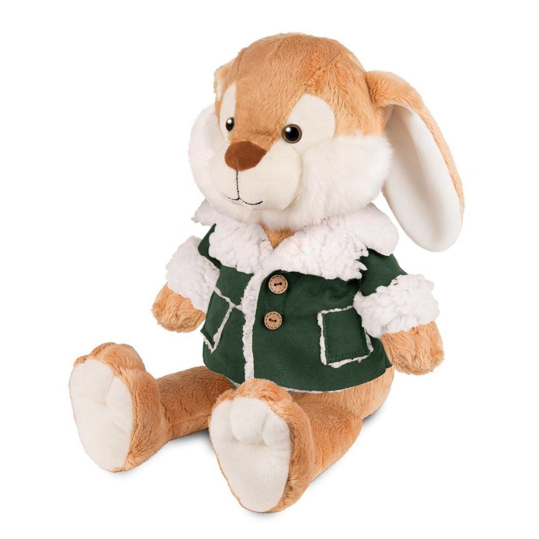 Мягкая игрушка Кролик Эдик в дубленке 25 см