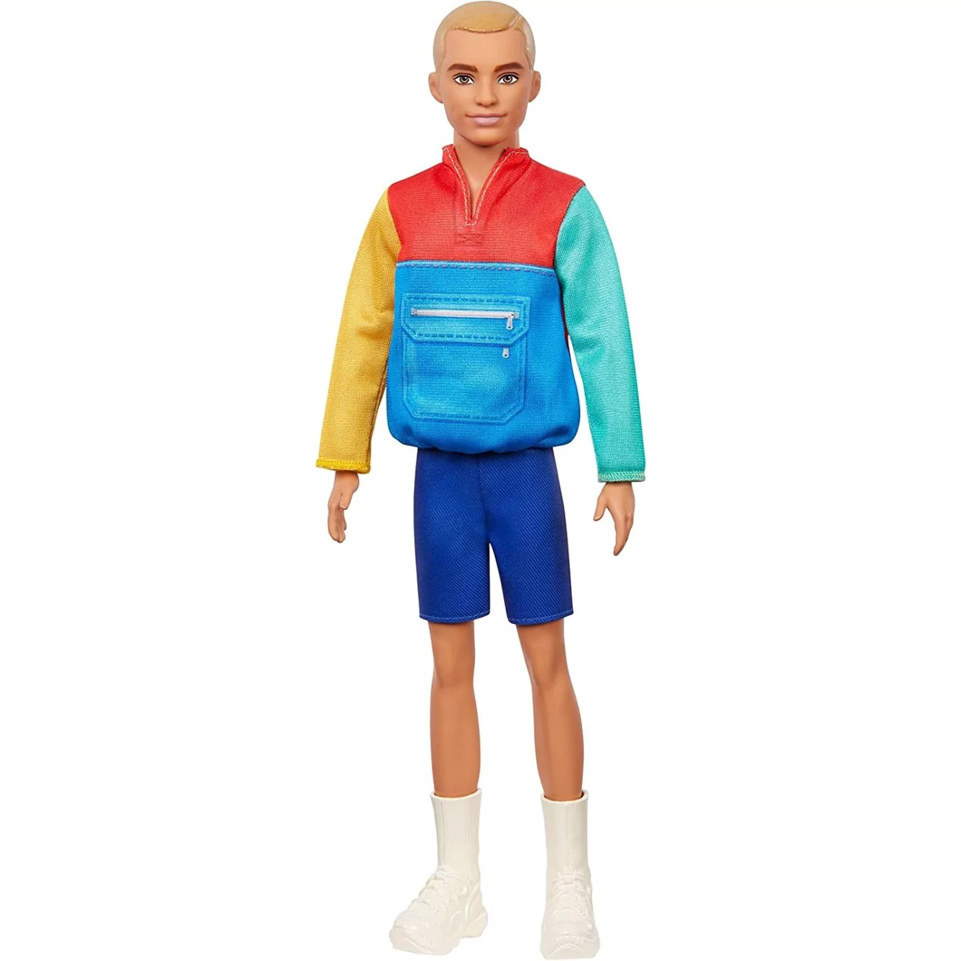 Кукла Barbie, Кен в свитшоте в стиле пэчворк, Игра с модой, GRB88