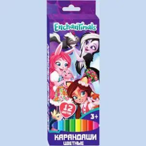 карандаши цветные 12 цветов enchantimals, длина 177 мм Карандаши цветные 12 цветов Enchantimals, длина 177 мм