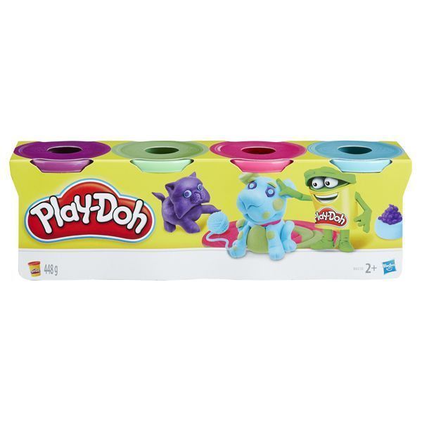 Набор для творчества Hasbro Play-Doh Пластилин для лепки 4 баночки в ассортименте