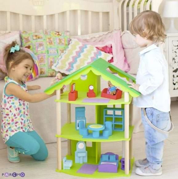 Кукольный домик Paremo Фиолент, для кукол до 15 см (14 предметов мебели)