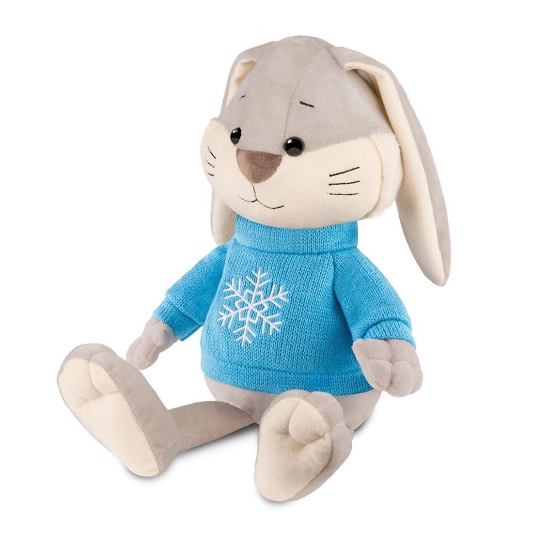 Мягкая игрушка Кролик Клёпа в свитере 25 см