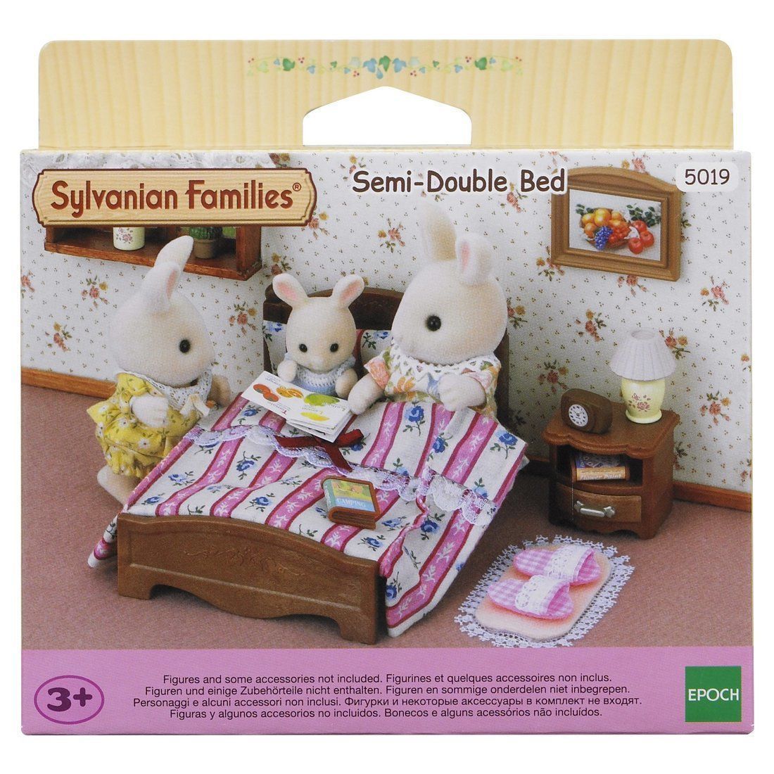 Игровой набор Sylvanian Families Большая кровать и тумбочка 5019