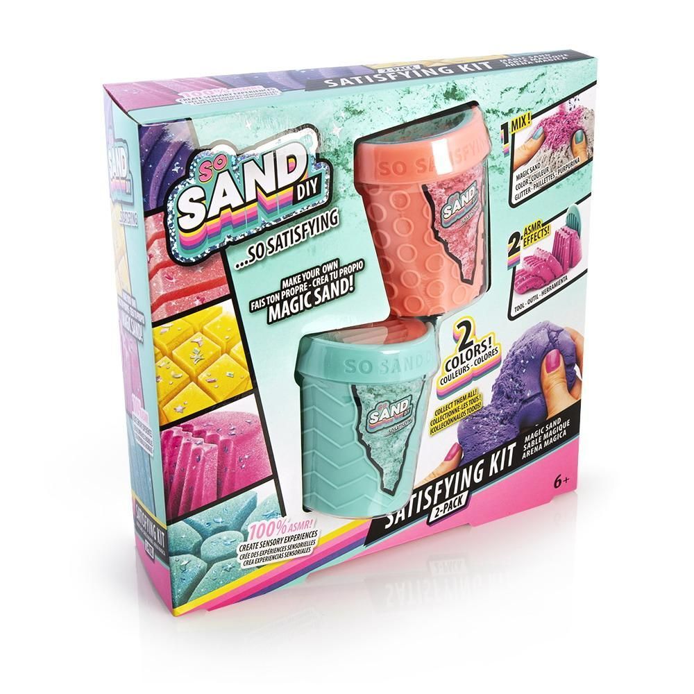 Набор для экспериментов Canal Toys SO SAND DIY, 2 шт на блистере (светло-розовый/бирюзовый)