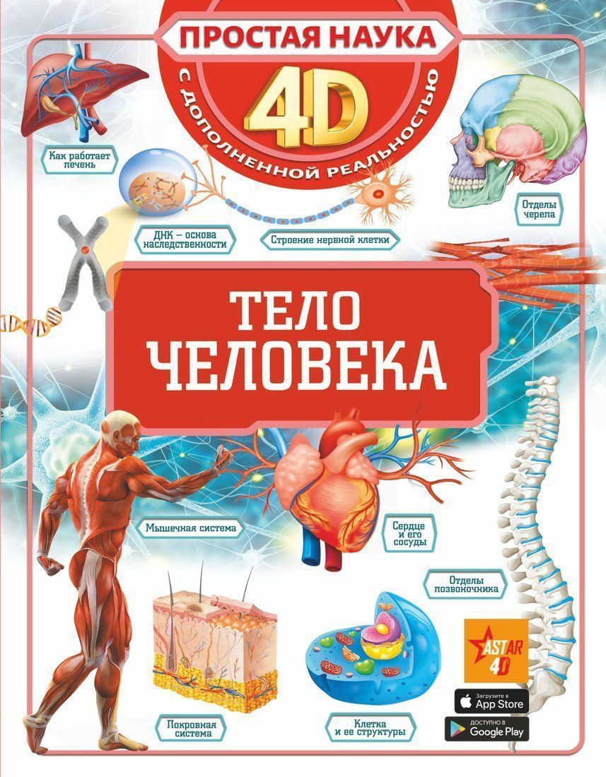 Книжка Тело человека 4D с дополненной реальностью