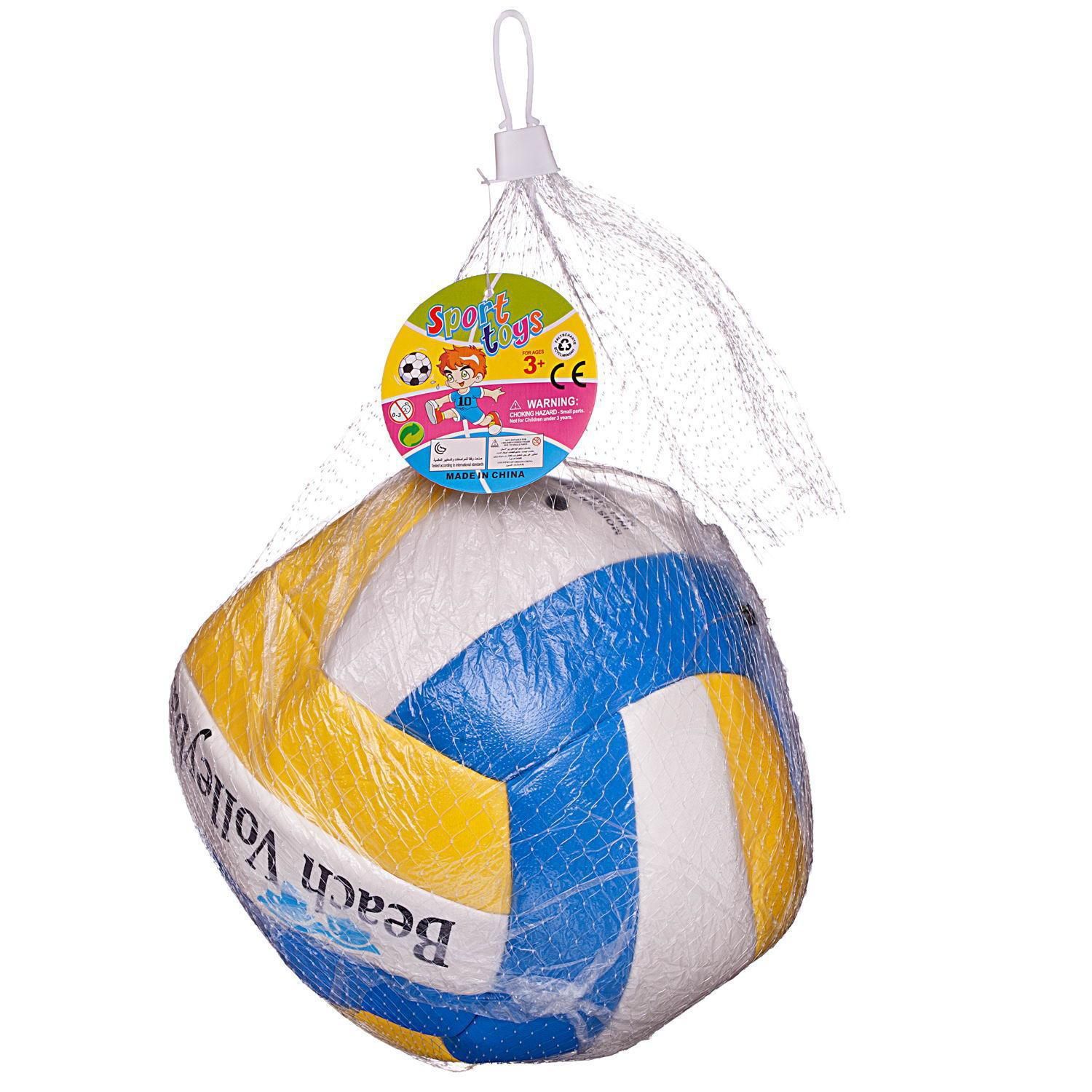 Мяч Junfa волейбольный PU 23 см сине-бело-желтый