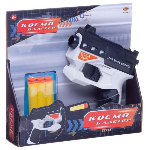 Бластер Abtoys Космобластер с 3 мягкими пулями фото 4