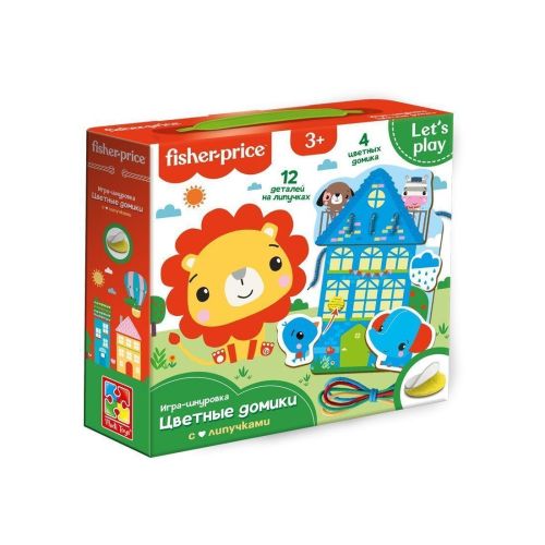 Игра-шнуровка Fisher-Price "Цветные домики"