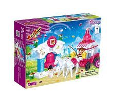 Конструктор Banbao (Банбао) "Карета с упряжкой лошадей", с 2 фигурками, 328 деталей