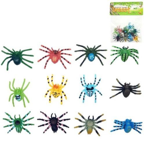 Набор пауков, 12 шт, пакет