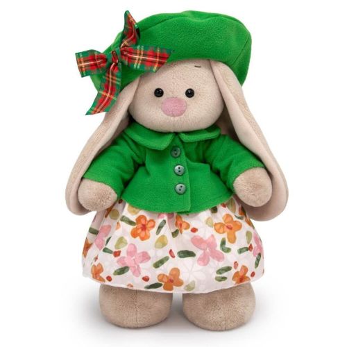 Зайка Ми в зеленой курточке и берете 25 см