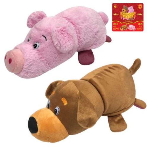 мягкая игрушка вывернушка 2в1 собака-свинья, 35 см Мягкая игрушка Вывернушка 2в1 Собака-Свинья, 35 см