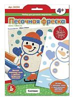 Набор для творчества Песочная фреска Снеговик