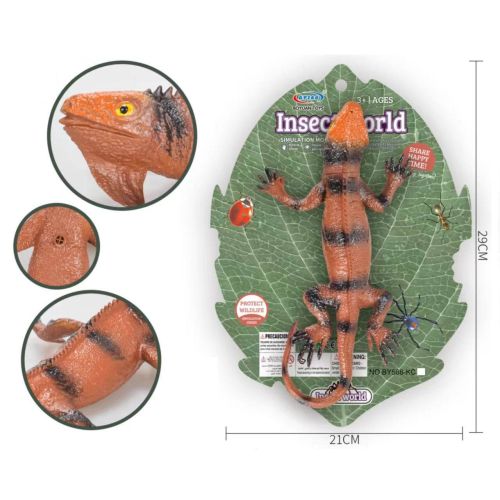 фигурка игровая junfa ящерица коричневая с черными полосами фото 2 Фигурка игровая Junfa Ящерица коричневая с черными полосами фото 2