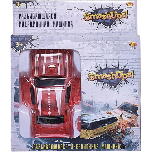Машинка Abtoys разбивающаяся инерционная красная 1:32 фото 6
