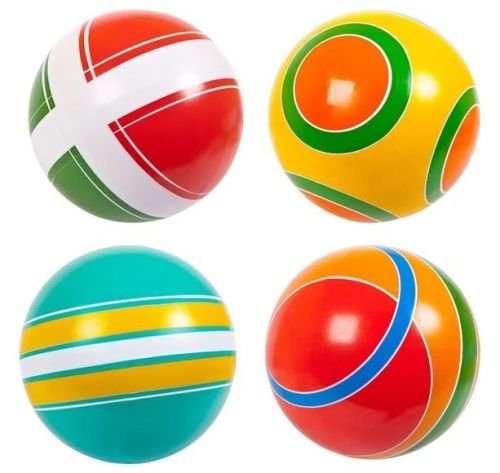 Резиновый детский мяч 12,5 см Серия Классика ручное окрашивание в ассортименте Р3-125/Кл фото 2
