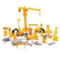 Набор Строители, фигурки 8шт., подъемный кран, техника 2шт., аксессуары 29шт.