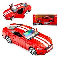 Машинка металлическая Uni-Fortune RMZ City 1:32 Ford 2015 Mustang with Strip инерционная, цвет красный, 12,7х5,08х3,75 см