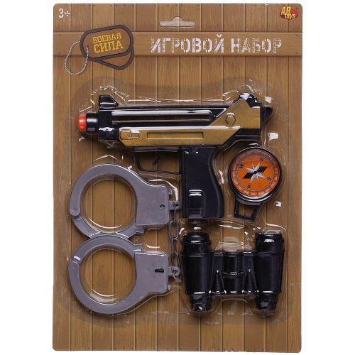 Игровой набор Abtoys Боевая сила Пистолет, бинокль, компас и наручники фото 5
