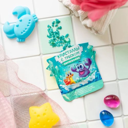 кристаллы с треском детские для купания в ванне baffy бирюзовые d0167-t фото 6 Кристаллы с треском детские для купания в ванне Baffy бирюзовые D0167-T фото 6