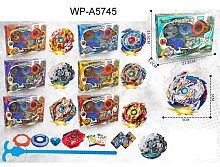 Настольная игра Junfa Волчок Battle blade с пусковым устройством, 6 видов, в коробке 21,8х5,2х15,5см