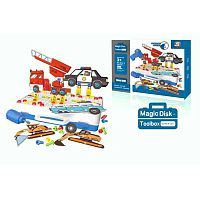 Чемоданчик конструктор-скрутка 285 деталей, шуруповерт, отвертка в компл., кор.