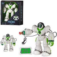 Робот на радиоуправлении JUNFA Пультовод белый свет, звук, движение, с русским озвучанием, в коробке, 42х41х15 см