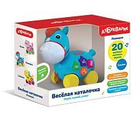 Каталка-игрушка Азбукварик Лошадка голубой