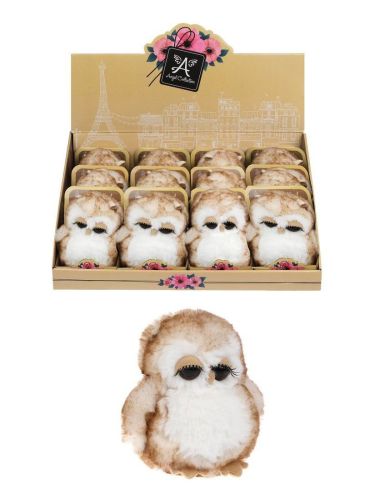 сова с ресничками беж. 14 см, дисплей Сова с ресничками беж. 14 см, дисплей