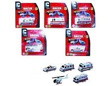 Машинка "Спецтехника", пластмассовая, 5 видов в ассортименте, 9х3х3,50 см